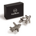 Aviator 3 Dimensional Molded Airplane Cufflinks